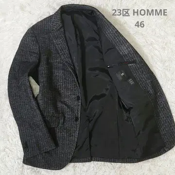 23구 HOMME 트위드 테일러드 자켓 헤링본 46