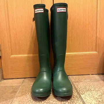 헌터(HUNTER) 다크 그린 롱 부츠