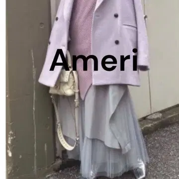 새상품급 AMERI VINTAGE 튤 레이어드 스커트 S 그레이지