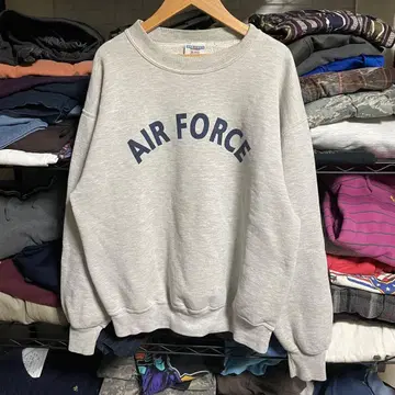 90s'JERZEES AIR FORCE 맨투맨 그레이 M