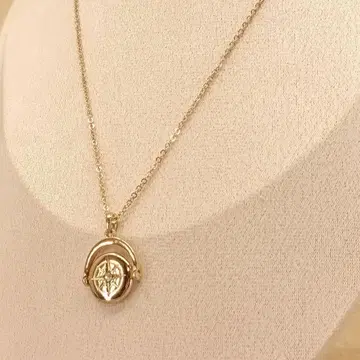 빈티지 골드 체인 지르코니아 목걸이 스타 펜던트