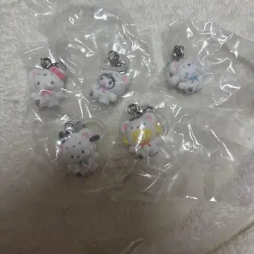 산리오 메지루시 액세서리 복슬복슬 스노우 5개 세트