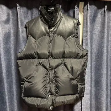 록키 마운틴 페더베드 하시모토 준 다운 베스트 가죽 블랙