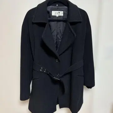 23구 블랙 피 코트 38 사이즈