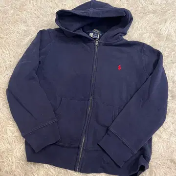 00s 폴로 랄프 로렌 지퍼 후드티 네이비 크롭 y2k