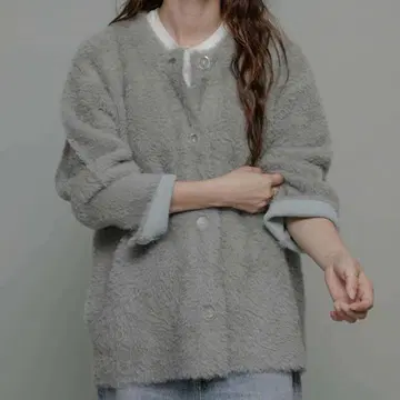 더블 페이스 바이컬러 가디건