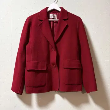 쇼와 레트로 여성용 버건디 자켓 사용감 있음