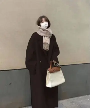 블랙 롱 코트 여성용