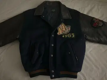 CROCODILE 바시티 자켓 M 네이비