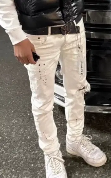 purple brand 사이즈 28 화이트