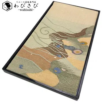 후쿠로 오비 스쿠이오리 추상 무늬 마른 들판색 O-2585