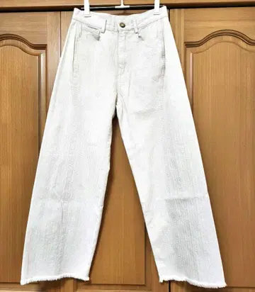 SLOBE IENA 헤링본 절개 팬츠 내추럴 36