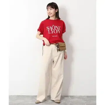 SLOBE IENA 헤링본 절개 팬츠 내추럴 36