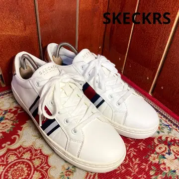 SKECKRS 가죽 스니커즈 화이트 24.5cm