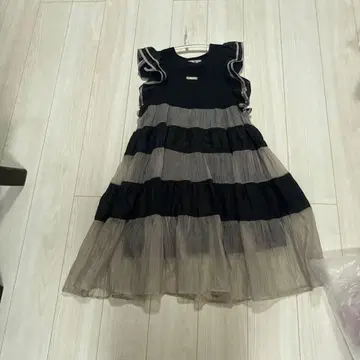 새상품급 슬리브리스 튤 원피스 시원한 소재