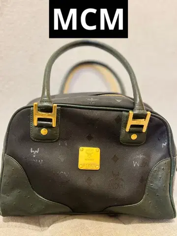 MCM 가죽 핸드백 블랙/