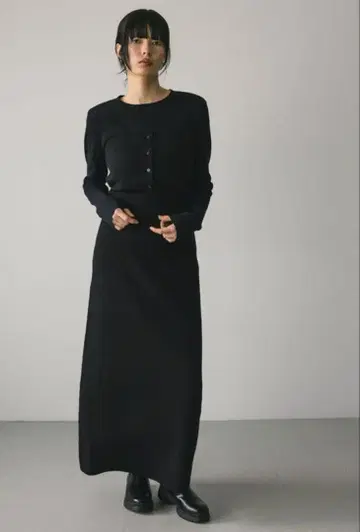 스타일 믹서기 니트 베어 원피스 S