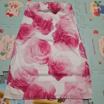 DaTuRa 핑크 장미 미니 기장 원피스