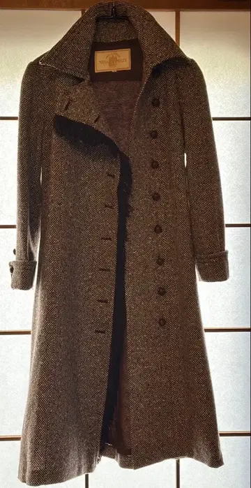 70년대 니나리치 트위드 코트 브라운