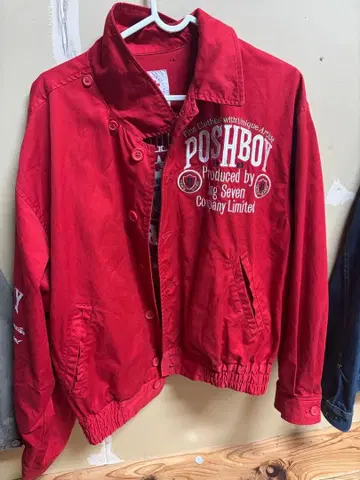 POSHBOY 레드 점퍼 아메카지, 바이커 코디 추천