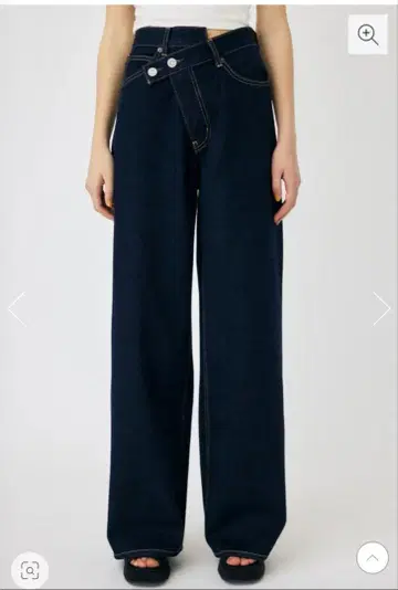 MOUSSY CROSS WAIST WIDE 스트레이트 BLU