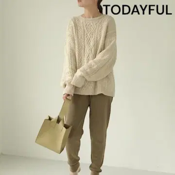 TODAYFUL 빈티지 아란 니트 루즈핏