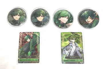 시쿠포니 스치 굿즈 묶음 판매 캔뱃지 4개 세트와 카드 2장