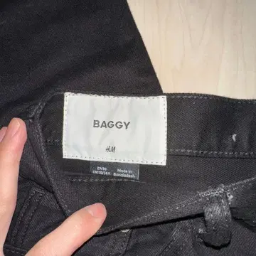 H&M 배기 데님 블랙 29/30