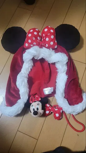 미니 마우스 귀도리 모자 크리스마스 팬캡