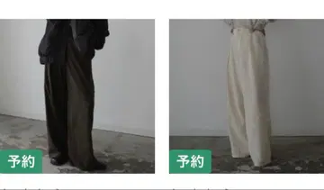 시마무라 hideka 콜라보 새틴 스트레이트 팬츠 (큰 키용) LT.