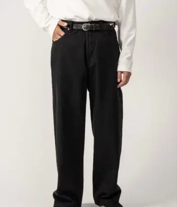 ovy 블랙 배기 데님 팬츠