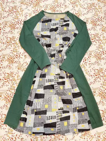 시착만 한 상품 그라니프 긴팔 두꺼운 원단 원피스 그린