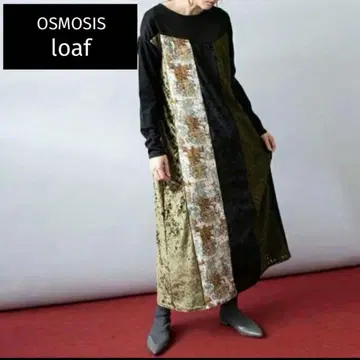 [ 새상품급 ] 오즈모시스 loaf 절개 벨로아 레이스 롱 원피스