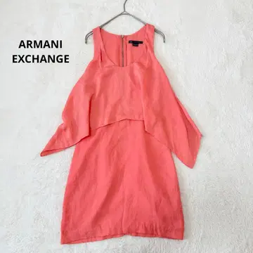 아르마니 익스체인지 원피스 튜닉 드레이프감 워셔블 살몬 핑크