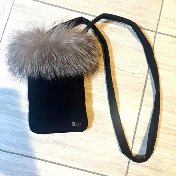 라네 퍼 장식 미니백