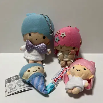 산리오 리틀트윈스타 키키&라라 봉제 인형 스트랩 4개 세트