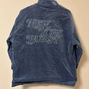 라이트 네이비 하프 지퍼 코듀로이 자켓 뉴욕 버스트