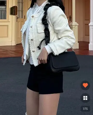 [ nugu ] navi 트위드 자켓 아이보리