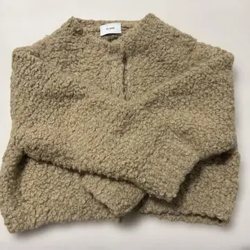 CLANE TEDDY BEAR HAND KNIT TOPS 베이지 1