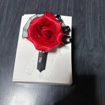 산호라 장미 코사지