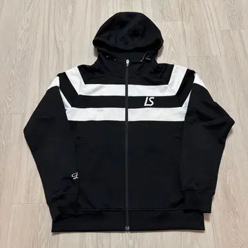 Luzesombra 후드티 집업 저지 블랙 화이트 축구 XS