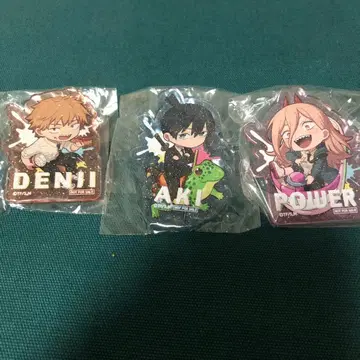 덴지 아키 파워 아크릴 배지 3개 세트
