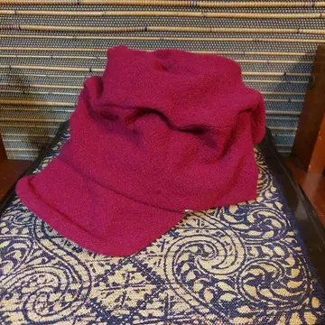 카시라 울 소재 차분한 보르도 색상 와이어 내장 일본제