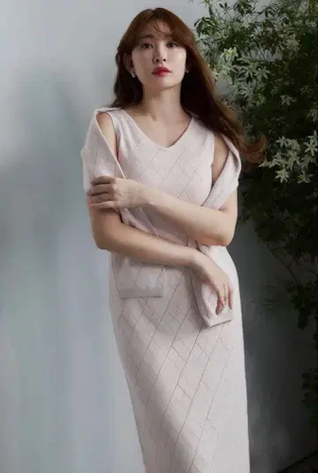 Herlipto Diamond Pattern Knit Dress Set