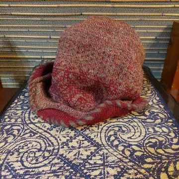 카시라 울 니트 모자 챙 와이어 내장