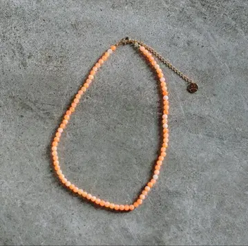 WCJ 컬러 스톤 목걸이 오렌지