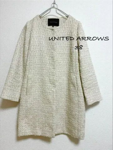 새상품급 Jewel Changes 유나이티드 애로우즈 트위드 노카라 코트