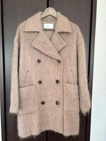 FRAMeWORK 베이지 더블 브레스트 체스터 코트