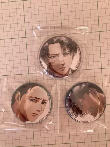 진격의 거인 리바이 캐릭터 배지 컬렉션 캔뱃지 3개 세트 2