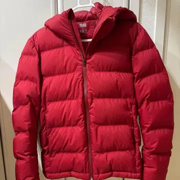 UNIQLO 심리스 다운 파카 빨간색